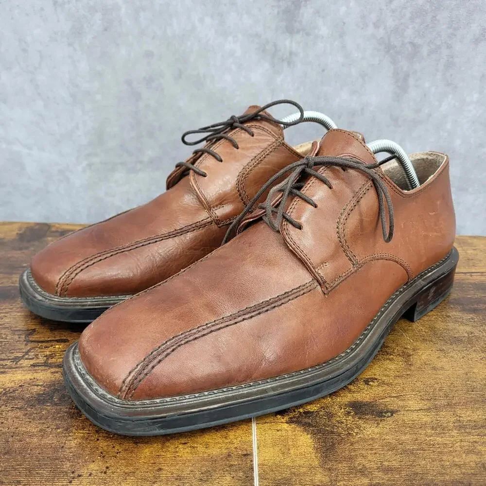 London Underground Oxford‎ Shoes Mens 10.5 M Brown Leather Square Toe Peyton